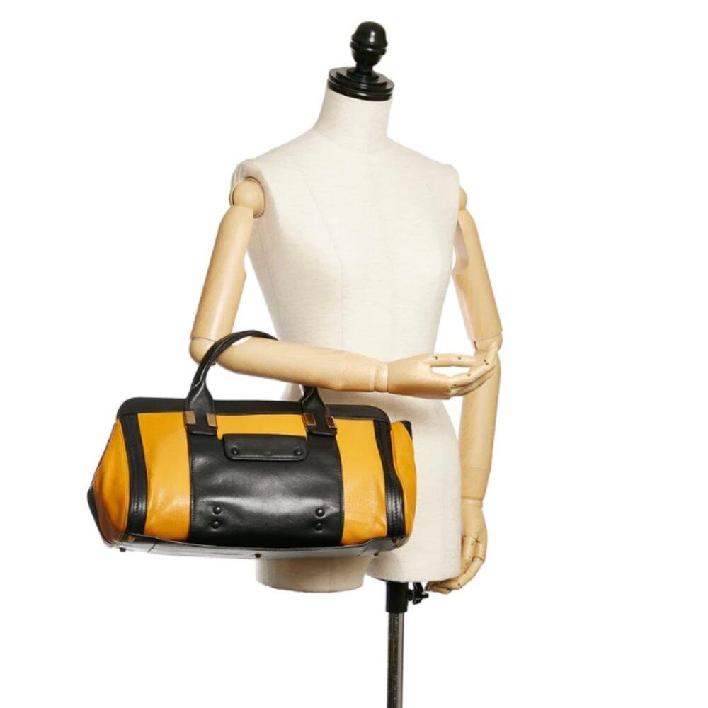 CHLOE ALICE LEATHER HANDBAG - two tone leather shoulder & crossbody bag